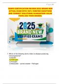 CBSPD CERTIFICATION REVIEW 2025&vert; BRAND NEW  ACTUAL EXAM WITH 100&percnt; VERIFIED QUESTIONS  AND CORRECT SOLUTIONS&vert; GUARANTEED VALUE  PACK&vert; ACE YOUR GRADES&period;