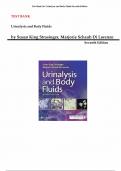 Test Bank - Urinalysis and Body Fluids Seventh Edition by Susan King Strasinger&comma; All Chapters Included