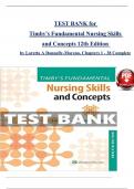 TEST BANK for Timby's Fundamental Nursing Skills and Concepts&comma; 12th Edition by Loretta A Donnelly-Moreno&comma; Verified Chapters 1 - 38&comma; Complete Newest Version