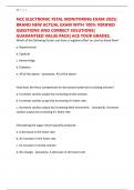 NCC ELECTRONIC FETAL MONITORING EXAM 2025&vert; BRAND NEW ACTUAL EXAM WITH 100&percnt; VERIFIED QUESTIONS AND CORRECT SOLUTIONS&vert; GUARANTEED VALUE PACK&vert; ACE YOUR GRADES&period;
