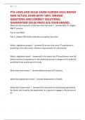 PTA LAWS AND RULES EXAM FLORIDA 2025&vert; BRAND NEW ACTUAL EXAM WITH 100&percnt; VERIFIED QUESTIONS AND CORRECT SOLUTIONS&vert; GUARANTEED VALUE PACK&vert; ACE YOUR GRADES&period;