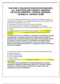 OAE EARLY CHILDHOOD EDUCATION EXAM 2025 &vert; ALL QUESTIONS AND CORRECT ANSWERS &lpar;DETAILED ANSWERS&rpar; &vert; VERIFIED ANSWERS &vert; GRADED A&plus; &vert; NEWEST EXAM