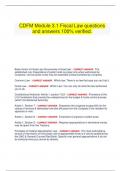 CDFM Module 3&period;1 Fiscal Law questions and answers 100&percnt; verified