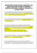 RN HESI EXIT EXAM ACTUAL EXAM 2025 &vert; ALL QUESTIONS AND CORRECT ANSWERS &vert; VERIFIED ANSWERS &vert; ALREADY GRADED A&plus; &vert; LATEST EXAM