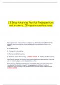 CE Shop Arkansas Practice Test questions and answers 100&percnt; guaranteed success