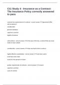 C11 Study 4 - Insurance as a Contract&colon; The Insurance Policy correctly answered to pass