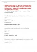 NBE SCIENCE PRACTICE TEST 2025&vert; BRAND NEW ACTUAL EXAM WITH 100&percnt; VERIFIED QUESTIONS AND CORRECT SOLUTIONS&vert; GUARANTEED VALUE PACK&vert; ACE YOUR GRADES&period;