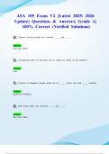 ASA 105 Exam V2 &lpar;Latest 2025&sol; 2026 Update&rpar; Questions & Answers&vert; Grade A&vert; 100&percnt; Correct &lpar;Verified Solutions&rpar;
