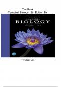 CAMPBELL BIOLOGY 12TH EDITION TEST BANK BY URRY&vert; ALL CHAPTERS