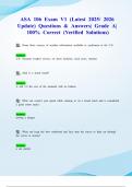 ASA 106 Exam V1 &lpar;Latest 2025&sol; 2026 Update&rpar; Questions & Answers&vert; Grade A&vert; 100&percnt; Correct &lpar;Verified Solutions&rpar;