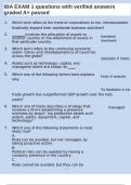 IBA EXAM 1 questions with verified answers graded A&plus; passed