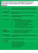 International Business Management Exam &num;1 questions well answered to pass graded A&plus; updated