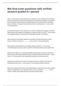 IBA final exam questions with verified answers graded A&plus; passed