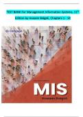 TEST BANK For Management Information Systems&comma; 11th Edition by Hossein Bidgoli&comma; Verified Chapters 1 - 14&comma; Fully Complete A&plus; Guide Newest Version