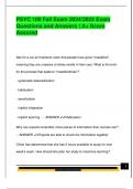 PSYC 100 Fall Exam 2024&sol;2025 Exam  Questions and Answers &vert; A&plus; Score  Assured