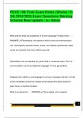 PSYC 100 Final Exam Notes &lpar;Weeks 13 24&rpar; 2024&sol;2025 Exam Questions Marking  Scheme New Update &vert; A&plus; Rated