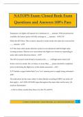 NATOPS Exam&colon; Closed Book Exam Questions and Answers 100&percnt; Pass
