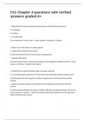C11 Chapter 4 questions with verified answers graded A&plus;