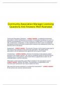 Community Association Manager Licensing Questions And Answers Well Illustrated&period;