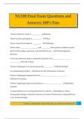 NU100 Final Exam Questions and Answers 100&percnt; Pass