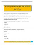NU100 quiz 1 Questions and Answers 100&percnt; Pass