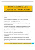 NU 100 Exam 1 Study Guide Questions and Answers 100&percnt; Pass