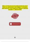 HESI A2 Entrance Exam &ndash; 2025 Edition &ndash; Complete Test Bank with All Questions & Correct Answers &lpar;Most Recent & A&plus; Graded&rpar;