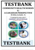 TEST BANK FOR Community Health Nursing&colon; A Canadian Perspective 5th Edition by Lynnette Leeseberg Stamler&comma; Lucia Yiu &comma; Aliyah Dosani ISBN&colon; 978-0134837888 COMPLETE GUIDE 100 &percnt; VERIFIED A&plus;GRADE ASSURED &excl;&excl;&excl;&excl; LATEST UPDATE&excl;&excl;&excl;&excl;&excl;