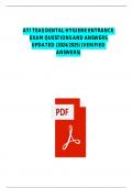 ATI TEAS DENTAL HYGIENE ENTRANCE EXAM QUESTIONS AND ANSWERS UPDATED 2025