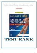 TEST BANK FOR MEDICAL TERMINOLOGY SHORTCOURSE 8th EDITION BY CHABNER