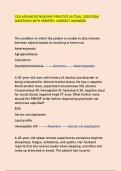 CEA ADVANCED NURSING PRACTICE &lpar;ACTUAL 2025&sol;2026&rpar;  QUESTIONS WITH VERIFIED CORRECT ANSWERS