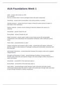 AUA Foundations Week 1 Questions with Solutions