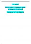 Test Bank - Nursing Today: Transition and Trends, 11th Edition (Zerwekh, 2023), Chapter 1-26 | All Chapters