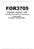 FOR3705 Assignment 1 Semester 1 2025 - DUE 29 March 2025