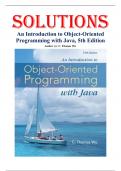 Solutions for An Introduction to Object-Oriented Programming with Java&comma; 5th Edition By C&period; Thomas Wu