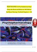 Test Bank For Psychopharmacology Drugs the Brain and Behavior 4th Edition By Meyer Complete