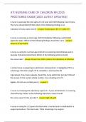 ATI NURSING CARE OF CHILDREN RN 2025 PROCTORED EXAM &lbrack;2025 LATEST UPDATED&rsqb;