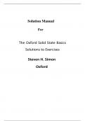 Solution Manual For The Oxford Solid State Basics Solutions to Exercises Steven H&period; Simon Oxford Chapter 1-23