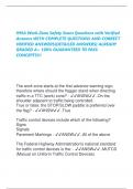IMSA Work-Zone Safety Exam Questions with Verified  Answers WITH COMPLETE QUESTIONS AND CORRECT  VERIFIED ANSWERS&lpar;DETAILED ANSWERS&rpar; ALREADY  GRADED A&plus; 100&percnt; GUARANTEED TO PASS  CONCEPTS&excl;&excl;&excl; The work zone starts at the first advance warning sign&semi;  therefore 