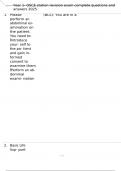 Year 1- OSCE station revision exam complete questions and answers 2025