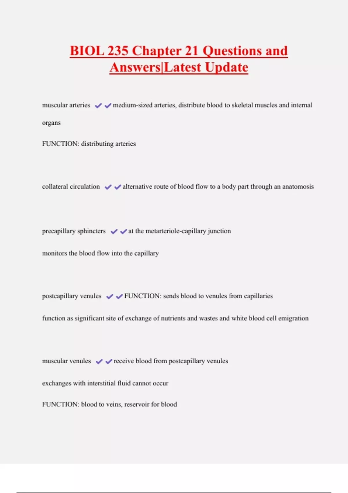 Biol 235 Chapter 21 Questions And Answers Latest Update Bio 235