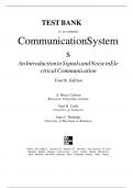 Test Bank For Communication Systems Carlso Questions With Correct Answers A&plus; Verified