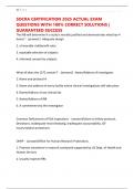 SOCRA CERTIFICATION 2025 ACTUAL EXAM QUESTIONS WITH 100&percnt; CORRECT SOLUTIONS &vert; GUARANTEED SUCCESS