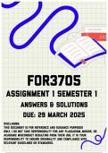 FOR3705 Assignment 1 Semester 1 &vert; Due 29 March 2025
