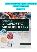 TEST BANK For Textbook Of Diagnostic Microbiology&comma; 6th Edition By Connie R&period; Mahon&comma; Verified Chapters 1 - 41&comma; Complete Newest Version