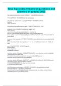 Total hip replacement test questions and answers a&plus; graded 2025