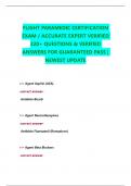 FLIGHT PARAMEDIC CERTIFICATION EXAM &sol; ACCURATE EXPERT VERIFIED 220&plus; QUESTIONS & VERIFIED ANSWERS FOR GUARANTEED PASS &vert; NEWEST UPDATE