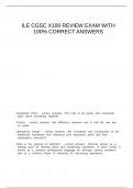 ILE CGSC X100 REVIEW EXAM WITH 100&percnt; CORRECT ANSWERS