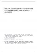 MULTIPLE CHOICE QUESTIONS FOR ILE EXAM PREP