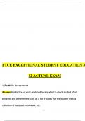 FTCE Exceptional Student Education K-12 with the correct answers 100% 2024